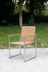 Outdoor Solution Luxury Best sale Stainless Steel Teakwood Garden Armchair-Item NoOS3C108