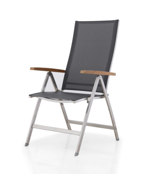 Outdoor Solution Unique Modern Design for Europe style Stainless Steel Garden Folding Chair OS8C801